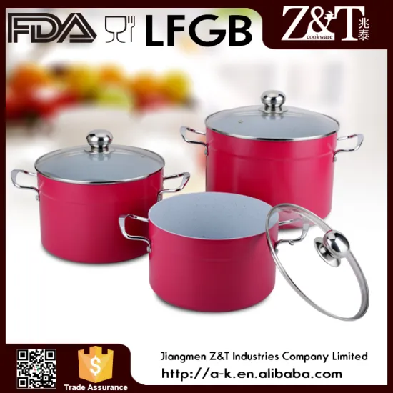 New product aluminum cookware ceramic pink