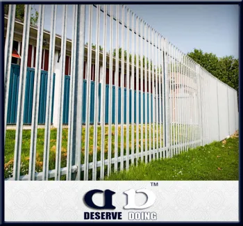 High security galvanized and powder spray steel palisade fence system