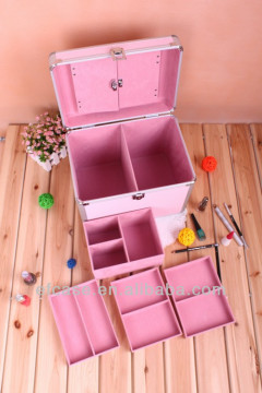 2015 NEWEST ALUMINUM BEAUTY CASE,COSMETIC CASE WITH MIRRORED COVER