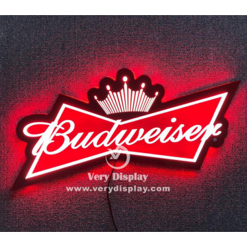 Signe de lumière LED 3D Budweiser