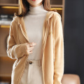 Round neck simple solid color letter embroidery coat