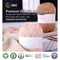 DIY Amigurumi için Toptan Çevre Dostu Yüksek Mukavemetli Pamuk Karışımlı Şantuk Boyalı İplik