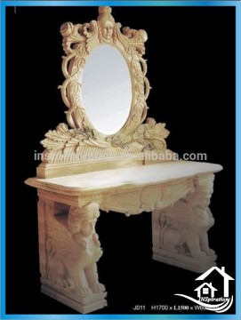Classical style stone pedestal sink