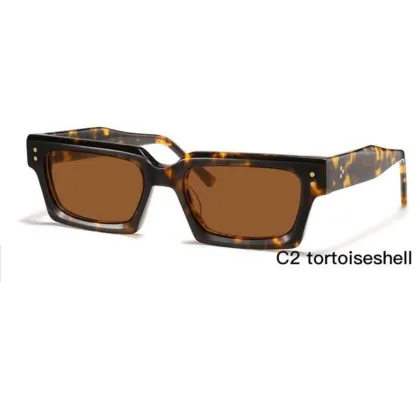 New Arrivals: Handmade Mazzucchelli Acetate Polarized Square Sunglasses - Brand Lunette