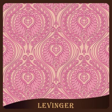 Levinger Fashionable Free Sample Pink & Golden Flower European Style Wallpaper