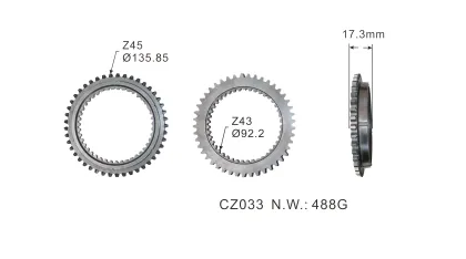 FOR ZF OEM 6002 305 727 ZFD Auto Parts Input Transmission Synchronizer