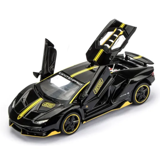 1:32 Scale Diecast Metal Car Toy with 3 Sound Effects and 3 Doors - Miniature Vehicle Collectible