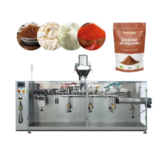 Automatic Horizontal Packing Machine for Sour Plum Powder in Zipper Stand Bags: Filling and Sealing Process