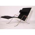 Brown Leather FK87 Grasshopper Chaise Lounge Chair Replica