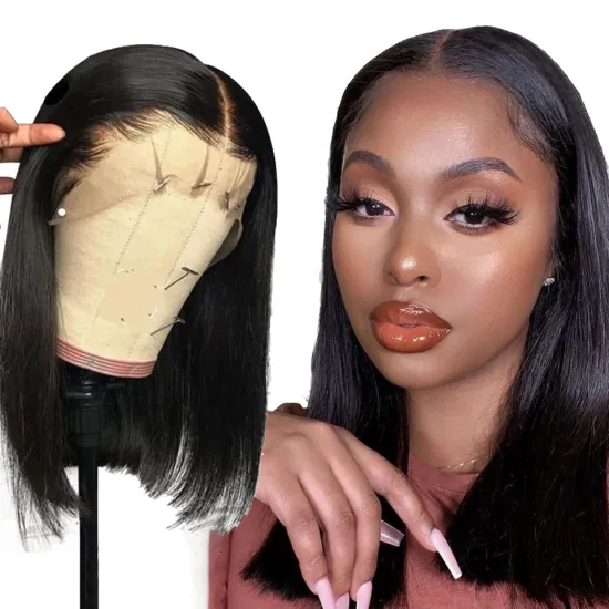 Wholesale Glueless Peruvian Hd Short Lace Bob Wigs Lace Closure Bob Wigs New Arrival Curly Virgin Human Hair Lace Frontal Wig