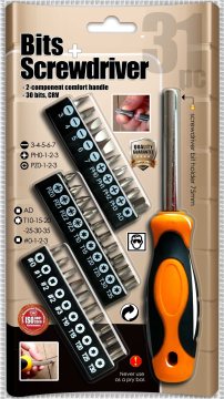 31PCS Bits & Screwdriver Set, Multi-Function