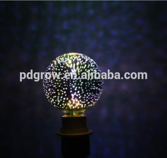 Newest AC85-265V 3.5W 3D Effect Fireworks G25 G80 LED Bulb New Design with E26/E27 base