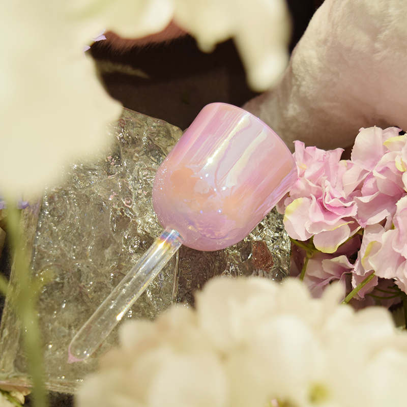 Purple Clear Alchemy Handheld Quartz Singing Bowl