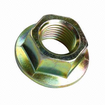 Hex Flange Nuts, Made of Carbon Steel or Stainless Steel
