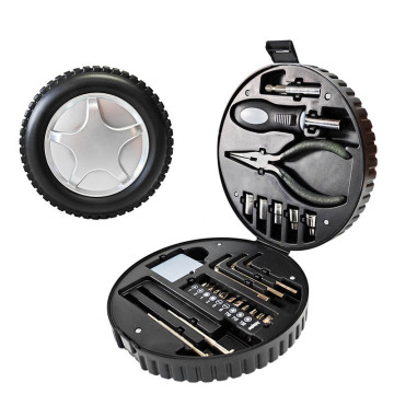 Promotional Tire-Shaped Hand Tool Set - 24 Pcs Combo