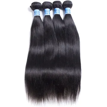 High Quality Non-Remy Silky Straight Brazilian Human Hair Bundles Natural Color Brazilian Human Hair Extensions For Women 8"-30"