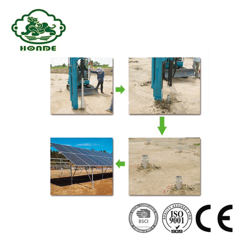 Galvanized Solar Screw Pile 