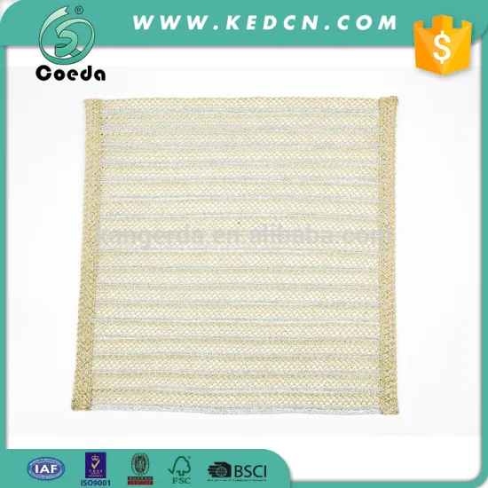 Square Metallic Polyester Table Placemat