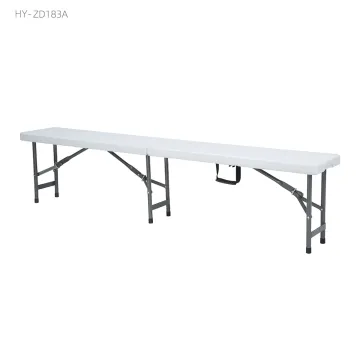 6FT Half Folding Suitcase Plastic Bench for Outdoor Seating