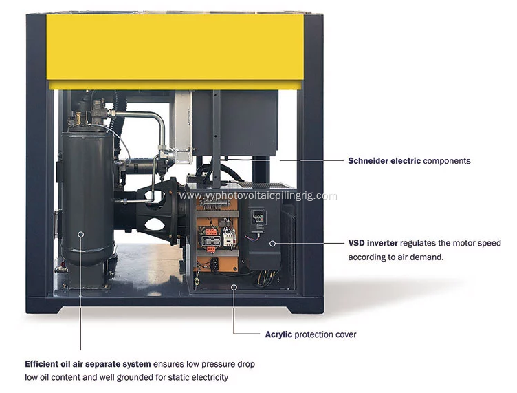 185KW rotary fixed speed air compressor