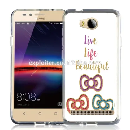 Ultra-thin soft plastic gel resin mobile case for huawei y3 phone case