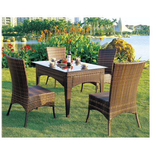 Outdoor furniture hotel use resin wicker dining chair