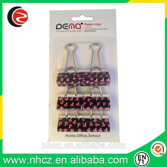 Mushroom Printed Binder Clips-25MM Metal Binder Clips