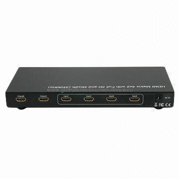 HDMI Matrix 4x2 with Full 3D and 4x2K (340MHz), Supports HDCP