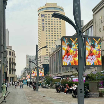 Waterproof Street LED Light Pole Display Screen Billboard