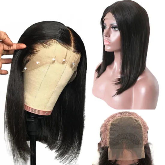 factory price bob lace wig,good quality 100% human hair 13*4 lace frontal bob wig,4*4 closure human hair wigs