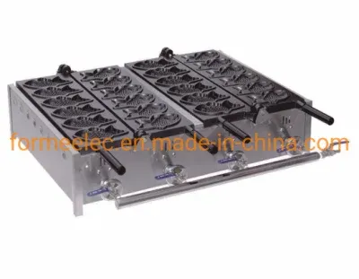 Gas Taiyaki Machine 1 Plate 6 Fish Gas Taiyaki Maker