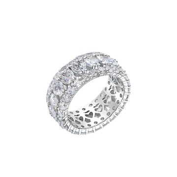 Wholesale Luxury Heart Cubic Zirconia 925 Sterling Silver Jewelry Rings
