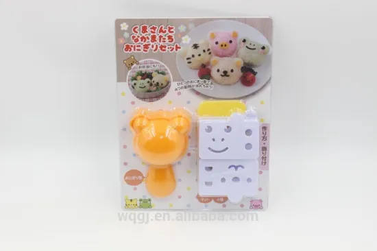 Newest Plastic Carton Shape Rice Mould and vegetable Cutter Set for Curry