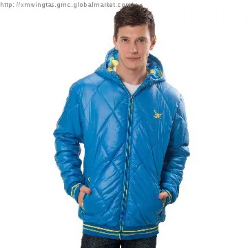 Men\'s padding jacket white hood