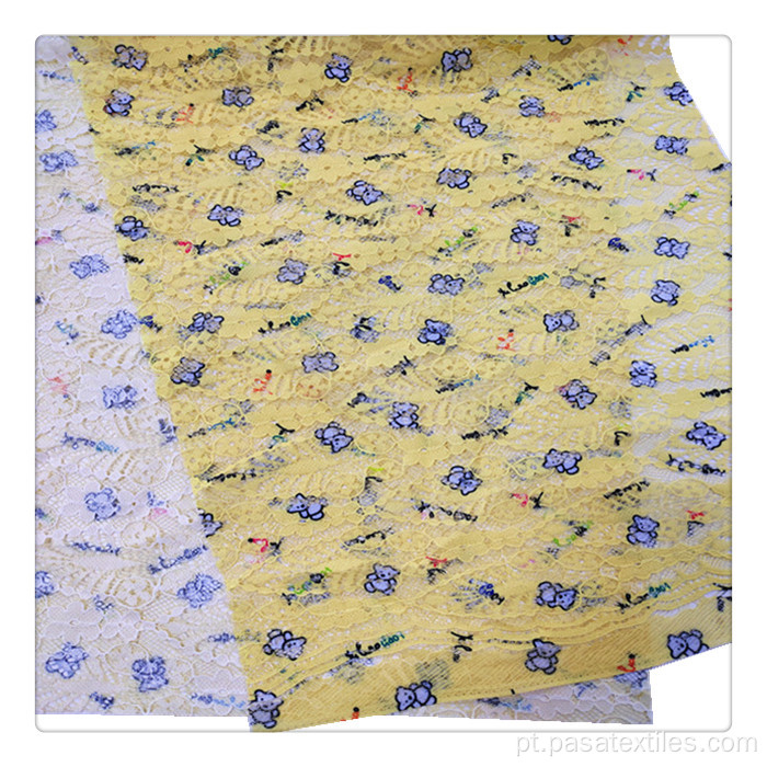 Tecido por impressão de renda por atacado Farbric Floral Print Farbric for Women Dress