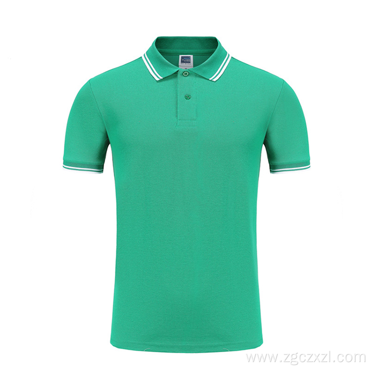 Men's Poly Cotton Short Sleeve Simple Polo Shirt