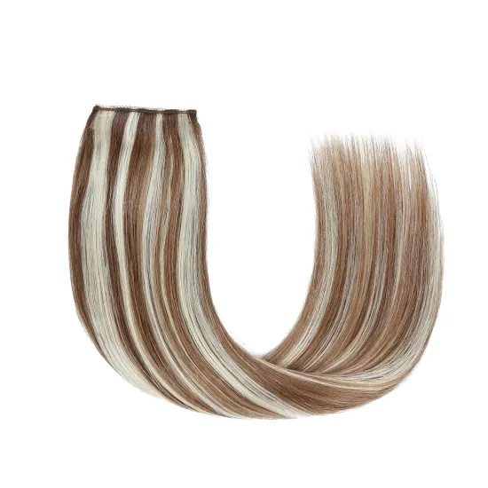 100% Original Russian Top Quality Human Hair Weave Virgin Double Drawn Straight Halo Hair Weft with clip in Halo hair extensions