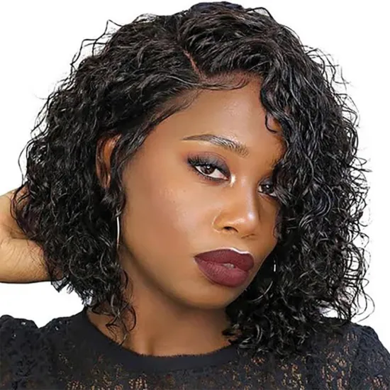 Curly Lace Front Wigs Human Hair for Black Women Pre Plucked Baby Hair Brazilian Virgin Hair Water Wave Lace wigs