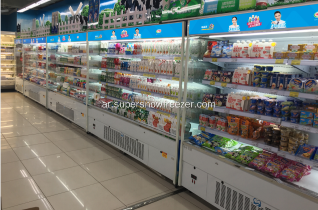 السوبر ماركت Multideck Open Chiller لمنتجات الألبان والمشروبات