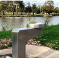 Fontaine d'eau potable en acier inoxydable pour les parcs