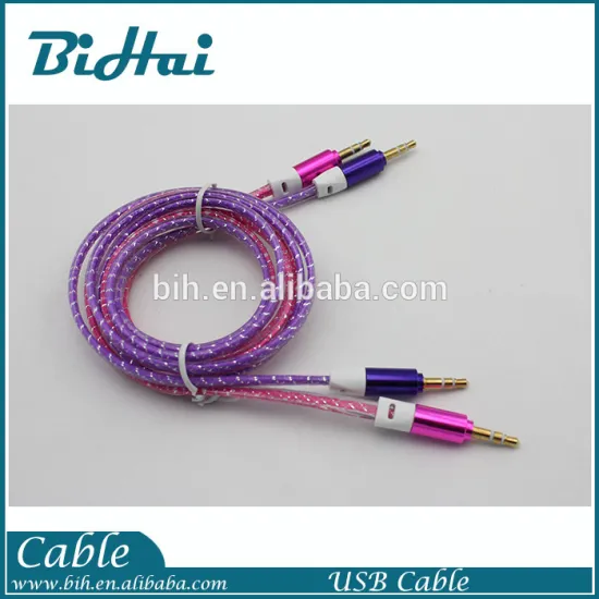 BH flashing Fabric Braided Audio line