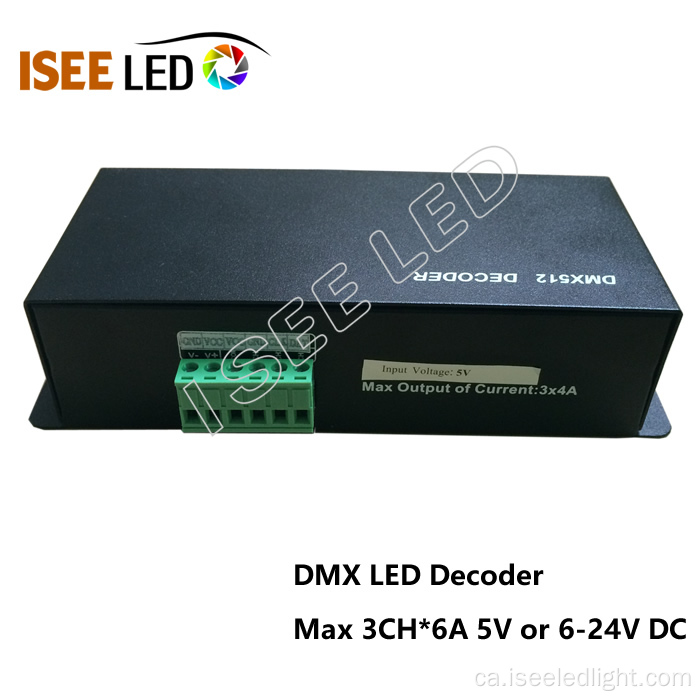 Controlador de decodificadors LED de 4CH DMX PWM