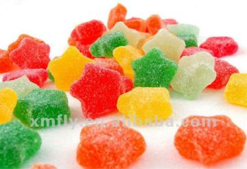 star shape sugar coated soft jelly candy