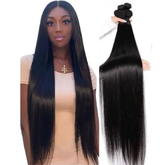 36 38 40 Inch 11A Bone Straight Human Hair Bundles Brazilian Hair Weave Bundles Straight