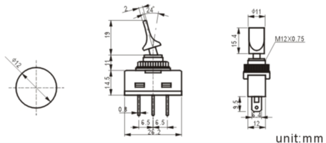 ASW-14D-1 automotive switch