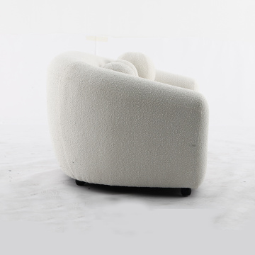 Moderner Samt Teddy 3 -Sitzer gebogenes Sofa