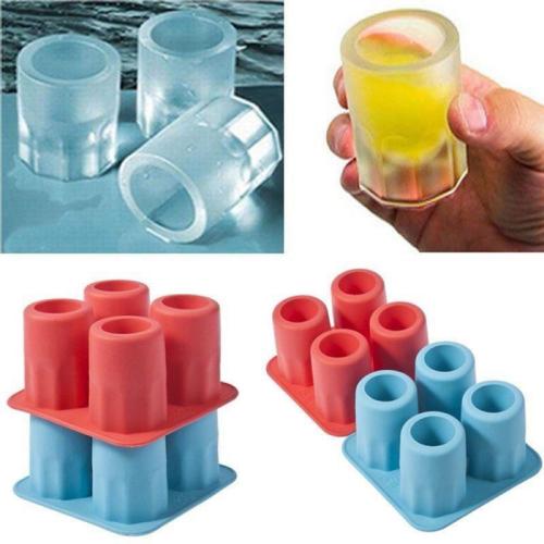 HOT Tray Mold Makes Shot Glasses Ice Mould Novelty Gifts Ice Tray Summer Drinking Tool Ice Shot Glass Whiskey Cocktail Cold