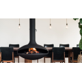 indoor corten ssteel black hanging fireplace fire pit