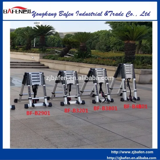 3.2m +3.2m "A" STYLE Telescopic Ladder with Stabilize Bar + wheel