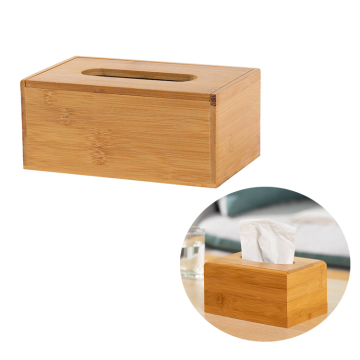 Customizable Bamboo Tissue Box for Living Room